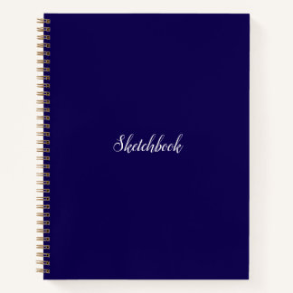 Donkerblauw schetsboek notitieboek