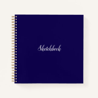 Donkerblauw schetsboek notitieboek