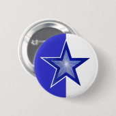 Donkerblauw Star-blauw wit Ronde Button 5,7 Cm (Voorkant /achterkant)