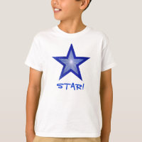 Donkerblauw Star 'STAR!' kinder T-shirt