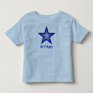 Donkerblauw Star 'STAR!'-kleuter t-shirt blauw