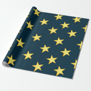 Donkerblauw Sterrennacht inpakpapier