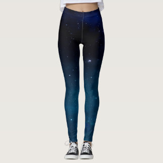 Donkerblauw sterrenstelsel leggings