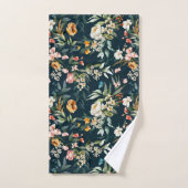 Donkerblauw stijlventilator bad handdoek (Handdoek)