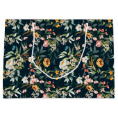 Donkerblauw  stijlventilator groot cadeauzakje (Voorkant)