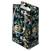 Donkerblauw  stijlventilator klein cadeauzakje (Achterkant Gekanteld)