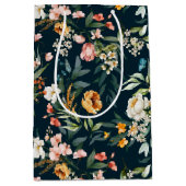 Donkerblauw  stijlventilator medium cadeauzakje (Voorkant)