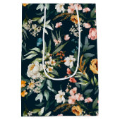 Donkerblauw  stijlventilator medium cadeauzakje (Achterkant)