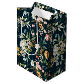 Donkerblauw  stijlventilator medium cadeauzakje (Achterkant Gekanteld)