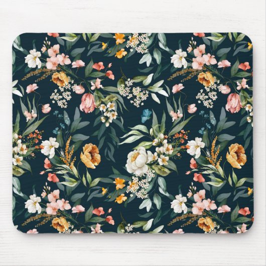 Donkerblauw stijlventilator muismat (Voorkant)