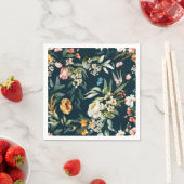 Donkerblauw  stijlventilator servet (Insitu)