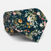 Donkerblauw stijlventilator stropdas (Opgerold)