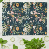 Donkerblauw  stijlventilator theedoek (Gevouwen)