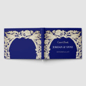 Donkerblauw Tan Bloemen Vogel Potlood Tekening Bru Gastenboek (Volledig)