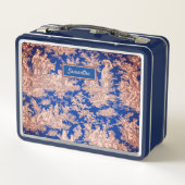 donkerblauw Toile de Jouy bedrukt (Achterkant)