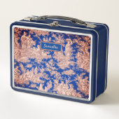 donkerblauw Toile de Jouy bedrukt (Voorkant)