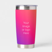 Donkerblauw Traveller Gradient personaliseren Geïsoleerde Drinkbeker (Links)