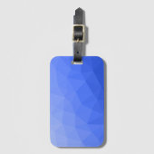 Donkerblauw verloop geometrisch maaspatroon bagagelabel (Voorkant (verticaal))