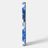 Donkerblauw wit trilpatroon yxm0uat9 diagonaal Case-Mate iPhone case (Achterkant / Links)