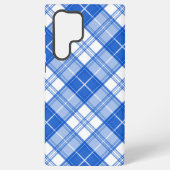 Donkerblauw wit trilpatroon yxm0uat9 diagonaal samsung galaxy hoesje (Achterkant)