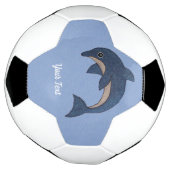 Donkerblauw-witte dolfijnprop: kijk er uit voetbal (Gedraaid)