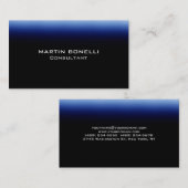 Donkerblauw Zwart Trendy Plain Clean Visitekaartje (Voorkant / Achterkant)