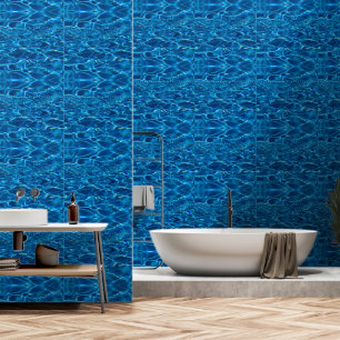 Donkerblauw Zwembad Water Behang