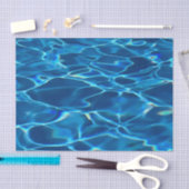 Donkerblauw Zwembad Water Tissuepapier (Craft)