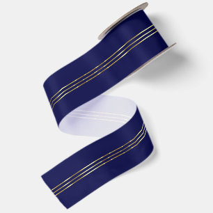 Donkerblauwe achtergrond glanzende strepen accent lint