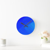 Donkerblauwe achtergrond ronde klok (Huis)