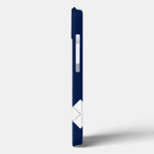 Donkerblauwe argyle Pattern iPhone Case (Achterkant / Links)