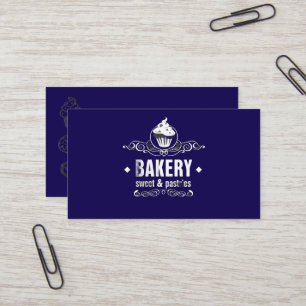 Donkerblauwe Bakkerij Visitekaartje