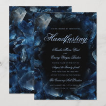 Donkerblauwe Boho Heks Kristallen Zwarte Handfasti