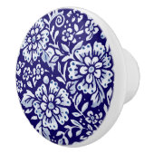 Donkerblauwe bosbouw, marine keramische knop (Rechts)