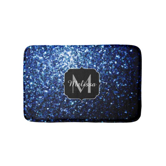 Donkerblauwe, diepe gladde vleugjes badmat (Voorkant)