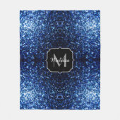 Donkerblauwe, diepe gladde vleugjes fleece deken (Voorkant)