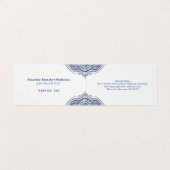 Donkerblauwe elegant mandala visitekaartjes (Binnenkant ongevouwen)