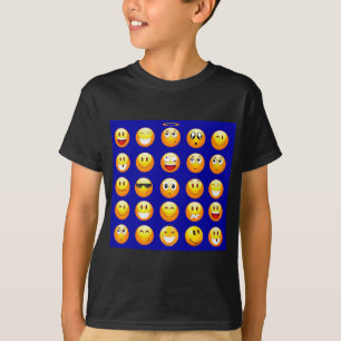 donkerblauwe emojas t-shirt