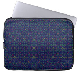 Donkerblauwe geometrische elektronica tas