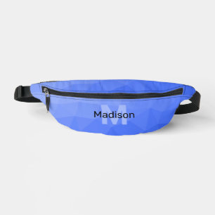 Donkerblauwe geometrische mesh-patroon met verloop heuptasje