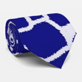 Donkerblauwe Giraffe Animal Print Stropdas (Opgerold)