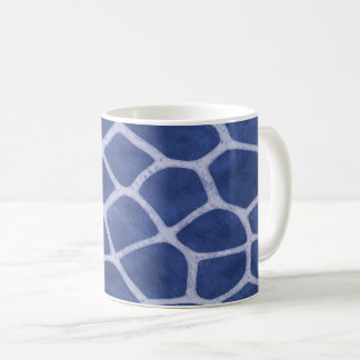 Donkerblauwe Giraffeprint Moderne Dierenpatroon Mo Koffiemok