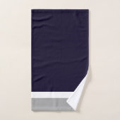 Donkerblauwe grijze kleur Geblokkeerde pluk Bad Handdoek (Handdoek)