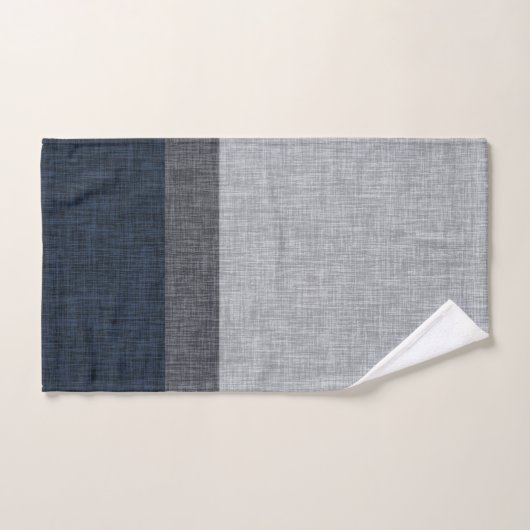 Donkerblauwe grijze snijstreep Man Cave Bad Handdoek (Handdoek)