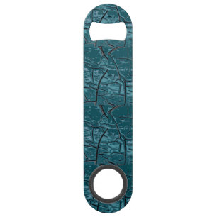 Donkerblauwe groene dragon Skin Speed Bottle Opene Flessenopener