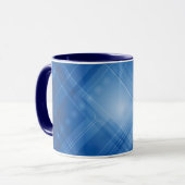 Donkerblauwe hi-tech achtergrond mok (Voorkant links)