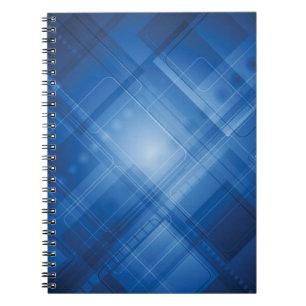 Donkerblauwe hi-tech achtergrond notitieboek