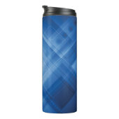 Donkerblauwe hi-tech achtergrond thermosbeker (Geroteerd rechts)