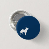 Donkerblauwe hond Button (Voorkant /achterkant)