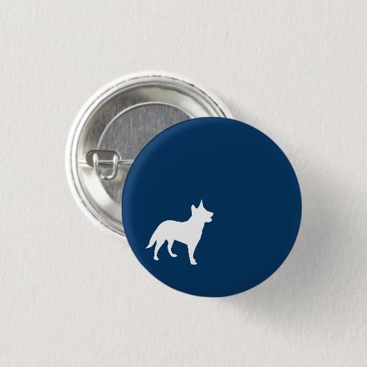 Donkerblauwe hond Button (Voorkant /achterkant)